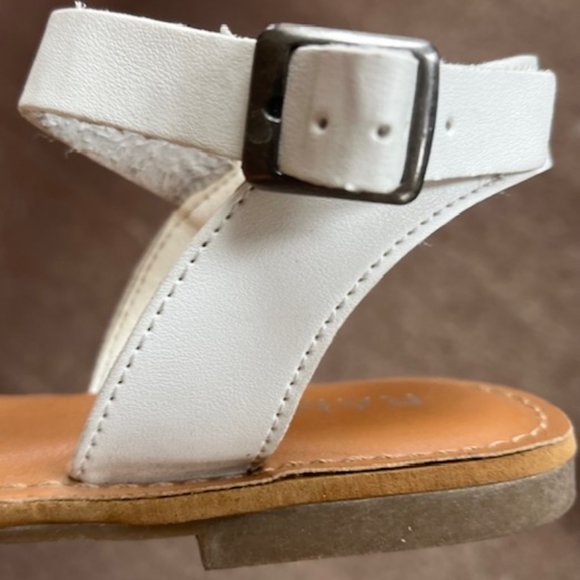 Rampage Open Toe White Ankle Strap Flat Sandals - Picture 5 of 5